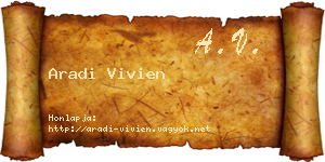 Aradi Vivien névjegykártya